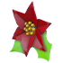 Poinsettia Hair Clip