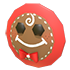 Gingerbread Face Flying Disc